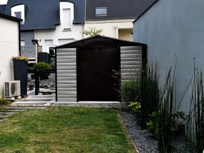 aménagement d’abris de jardin en tôle aménagement d'abris de jardin en tôle